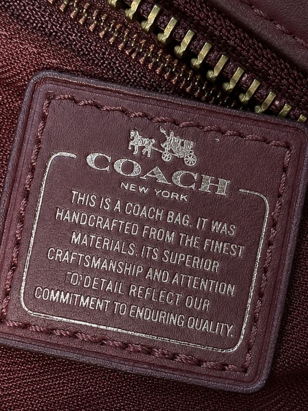Coach Bordeaux Swagger 27 Crossbody Bag GUC - Picture 11 of 12